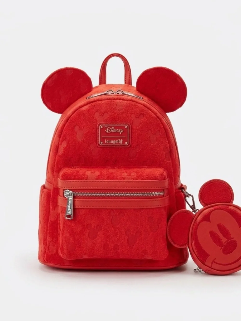 Disney Loungefly Red Mickey Mouse Mini Backpack with Matching Coin Pursre